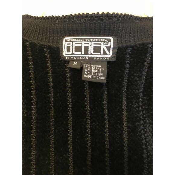 Berek Takako Sakon Beaded Chenille Cardigan Sweater M Boho Southwestern Tassel - Picture 14 of 16